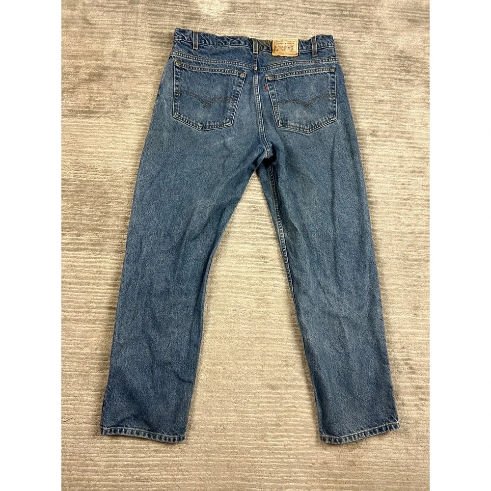 Levi Strauss Signature Jeans Mens 38x30 Blue 540 Relaxed Fit Straight Leg Denim